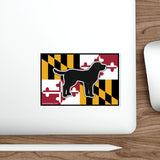 Maryland Flag Black Lab Sticker