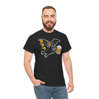 Halloween Bat Unisex Tee with Beer