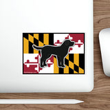 Maryland Flag Black Lab Sticker