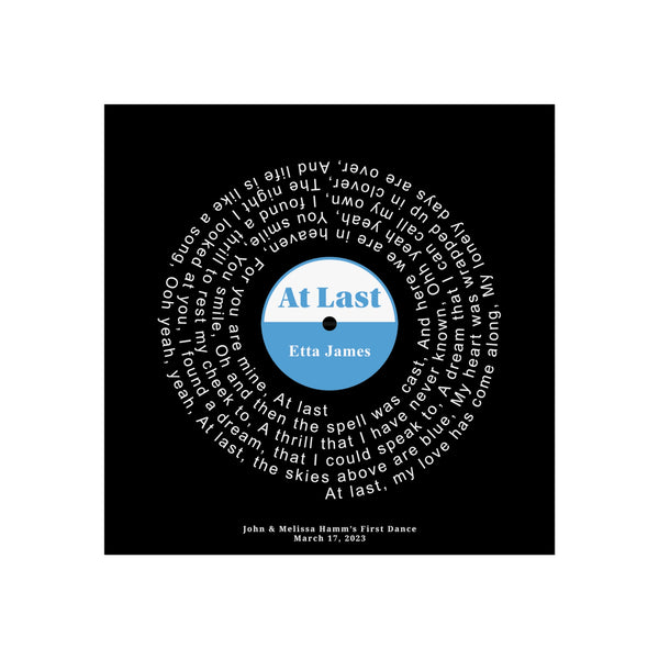 Custom Song 16x16in Art Posters