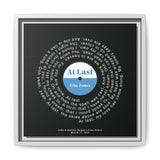 Custom Song Matte Canvas, Framed
