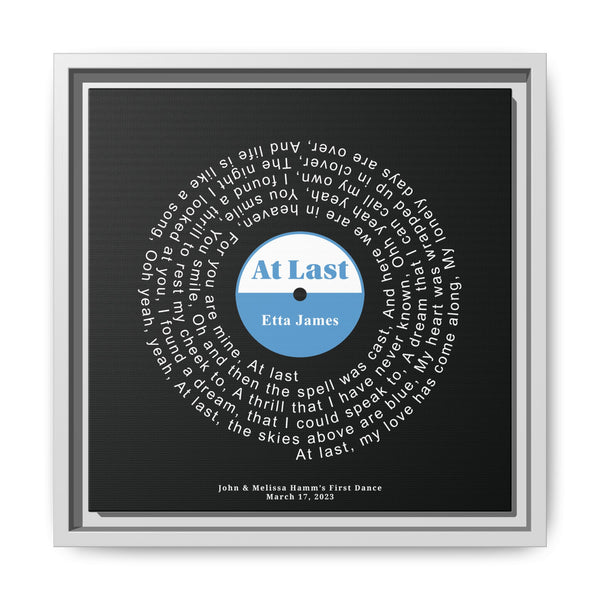 Custom Song Matte Canvas, Framed