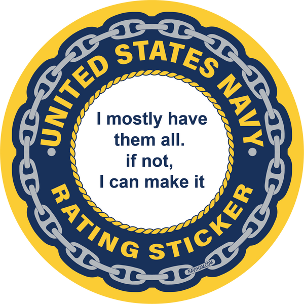 U.S. Navy Rating Sticker