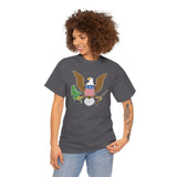 Patriotic Eagle USA Shield T-Shirt — American Flag Crest Tee for Fourth of July