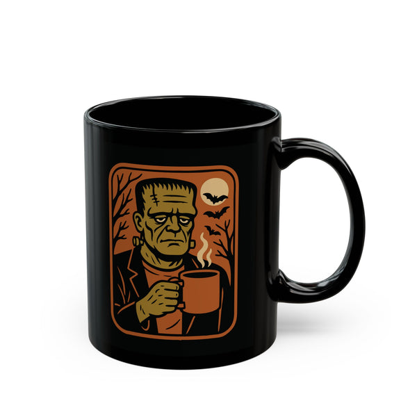 Coffee Mug - Halloween Frank Drinking Coffee