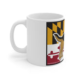 Maryland Flag German Shepherd Mug 11oz