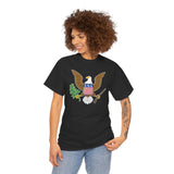 Patriotic Eagle USA Shield T-Shirt — American Flag Crest Tee for Fourth of July
