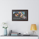 Maryland Flag Map Framed Poster