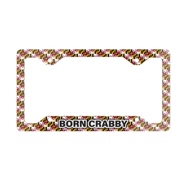 License Plate Frame - Maryland Born Crabby Design