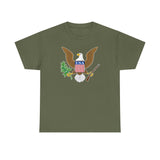 Patriotic Eagle USA Shield T-Shirt — American Flag Crest Tee for Fourth of July