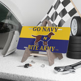 Go Navy Bite Army Dog Plate