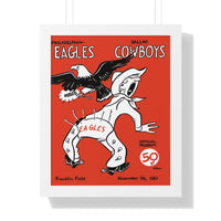 Eagles vs Cowboys Framed Vertical Poster