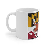 Maryland Flag Basset Hound Mug 11oz