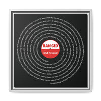 Custom Song Matte Canvas, Framed