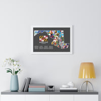Maryland Flag Map Framed Poster
