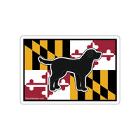 Maryland Flag Black Lab Sticker