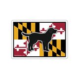 Maryland Flag Black Lab Sticker