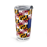 Rock Hall Maryland Flag Tumbler | Maryland State Flag Travel Cup