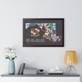 Maryland Flag Map Framed Poster