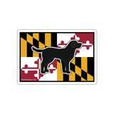 Maryland Flag Black Lab Sticker