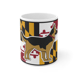 Maryland Flag German Shepherd Mug 11oz