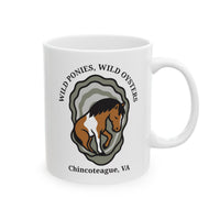 Mug - Chincoteague Wild Ponies and Wild Oysters Ceramic Mug (11oz, 15oz)