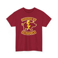 Powered by Scrapple Unisex Heavy Cotton Tee
