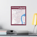 Philadelphia Baseball Stadiums Matte Poster — Vertical Wall Art