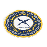 Navy Cryptologic Communications (CTO) Round Vinyl Stickers