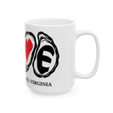 Mug - Chincoteague Island Love Oysters Ceramic Mug (11oz, 15oz)