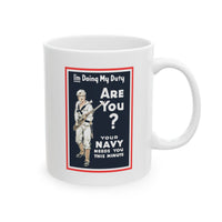 Navy Poster 1 Ceramic Mug, (11oz, 15oz)