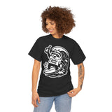 Trashed Panda Surfing Tee — Panda Riding Waves Holding a Beer Graphic T-Shirt