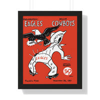 Eagles vs Cowboys Framed Vertical Poster