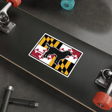 Maryland Flag Black Lab Sticker