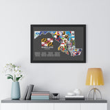 Maryland Flag Map Framed Poster