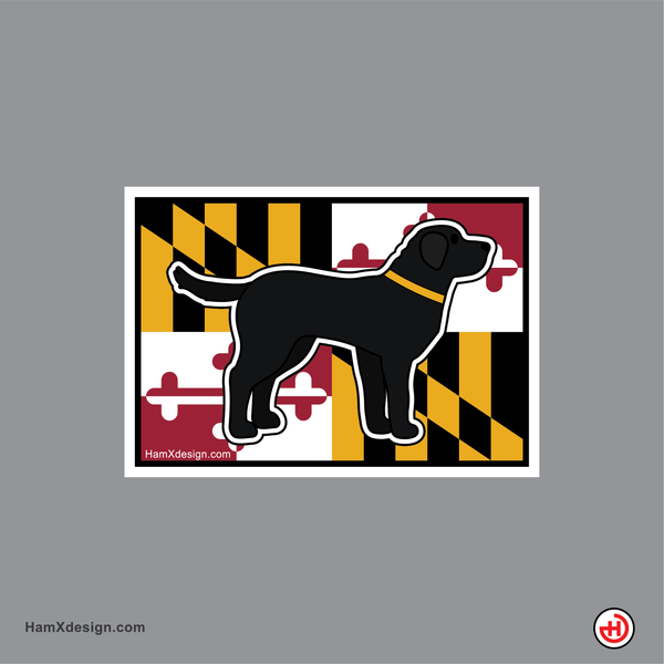 Maryland Flag Dog - Black Lab Retriever