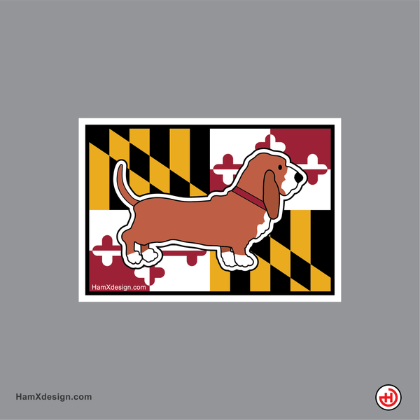 Maryland Flag Dog - Basset Hound