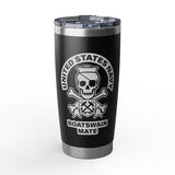 Custom US Navy Rating 20oz Tumbler — Skull & Crossbones Travel Mug