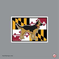 Maryland Flag Dog - German Shepherd