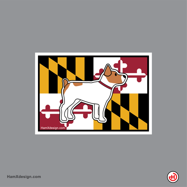 Maryland Flag Dog - Jack Russell Terrier