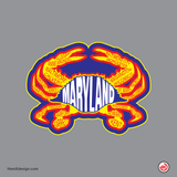 Maryland Crab Sticker with All 24 Counties & Jurisdictions – Chesapeake Bay Decal