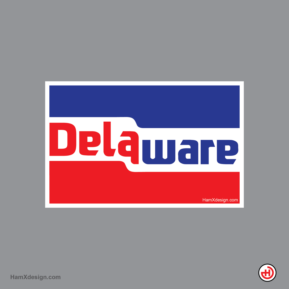 Delaware Design Delaware Sticker – Ham's Designs