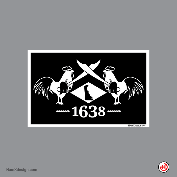 Delaware Pirate Flag Sticker