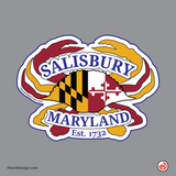 Salisbury, Maryland Hometown Crab Flag Sticker