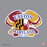Easton, Maryland Hometown Crab Flag Sticker