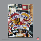 Salisbury, Maryland Hometown Crab Flag Sticker