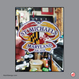 St. Michaels, Maryland Hometown Crab Flag Sticker