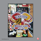 Easton, Maryland Hometown Crab Flag Sticker