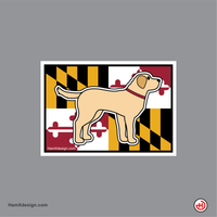 Maryland Flag Dog - Yellow Lab Retriever