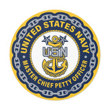 Navy Master Chief Petty Officer (MCPO) Round Vinyl Stickers